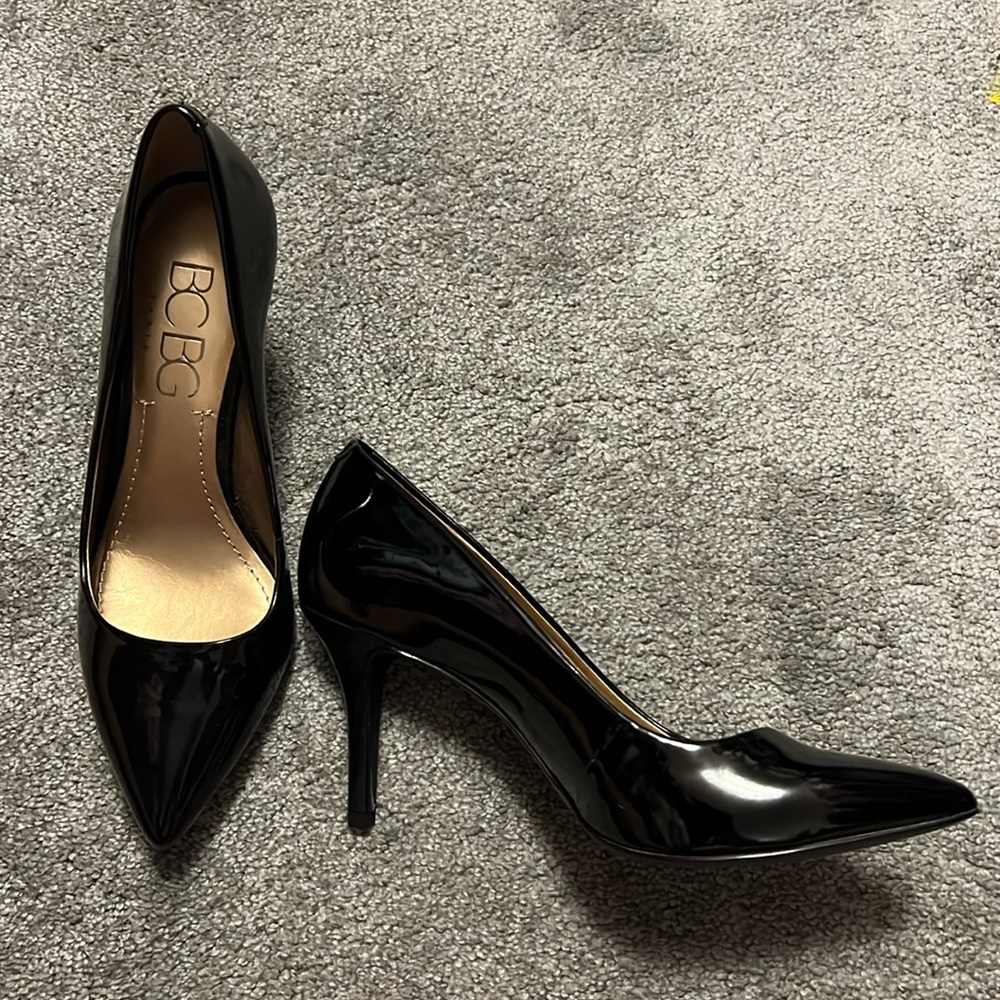 BCBG Paris Black Patent Heels